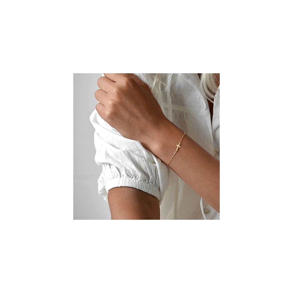 Pulseras y tobilleras de cruz para mujer