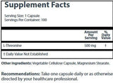 Suplemento L-treonina 500 mg 100 cápsulas