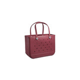 Bolso de mano grande impermeable lavable color borgoña