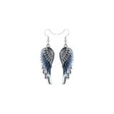 Aretes colgantes diseño de alas de ángel hipoalergénicos