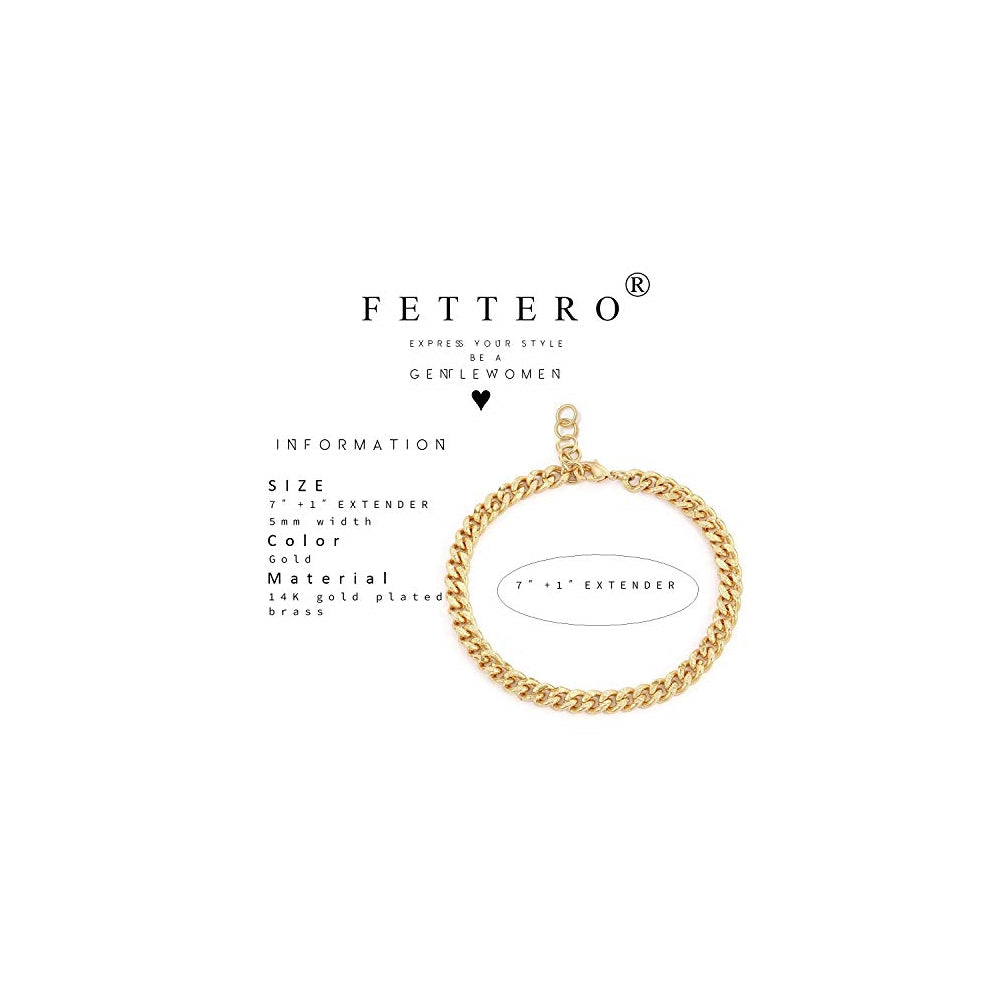 Pulseras de oro chapada en oro de 14 quilates delicada