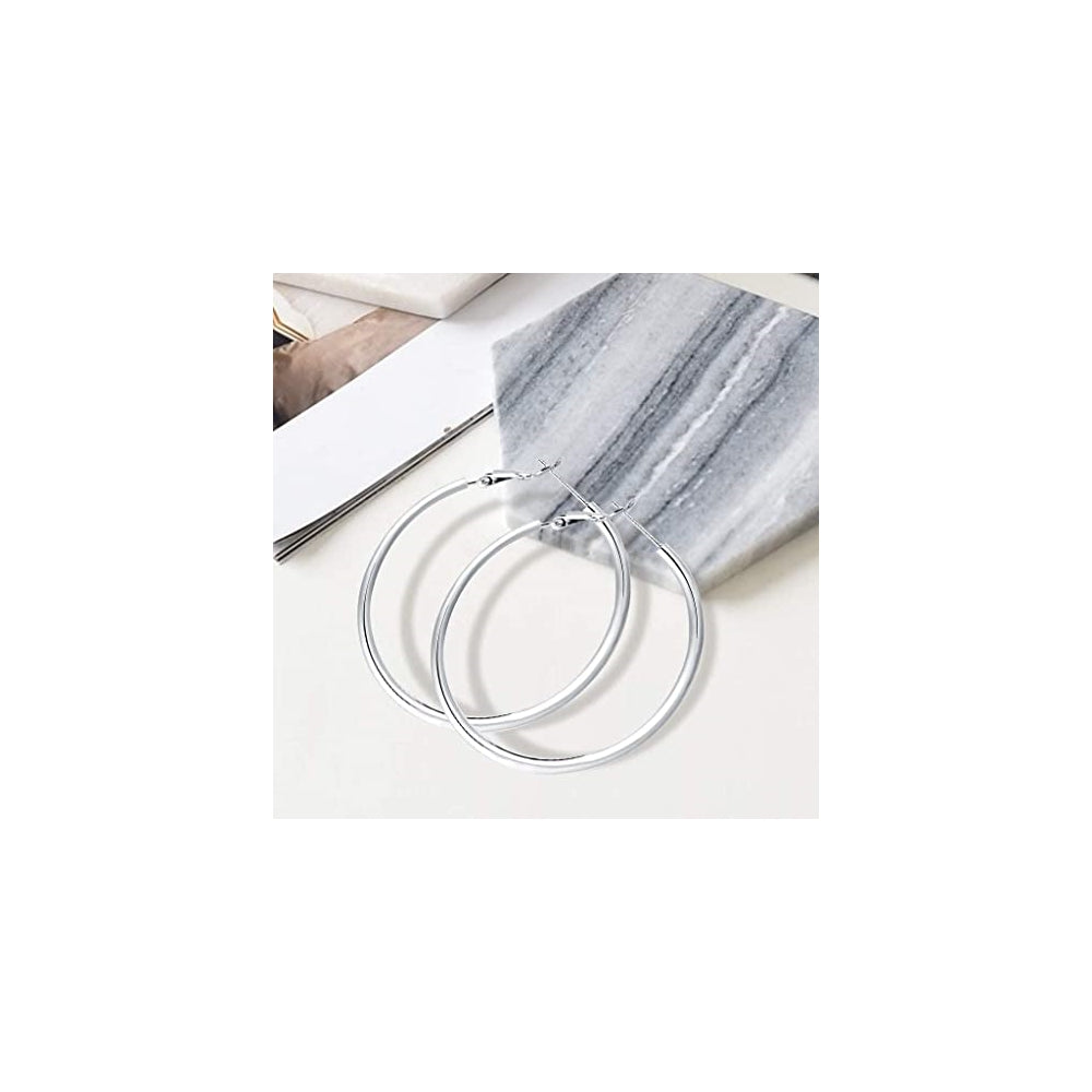 Aretes de plata chapados en oro blanco 3 pares de aretes