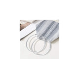 Aretes de plata chapados en oro blanco 3 pares de aretes