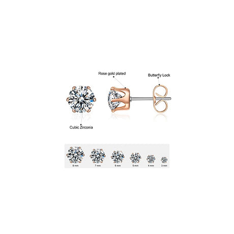 Aretes tipo dormilona acero inoxidable para mujeres