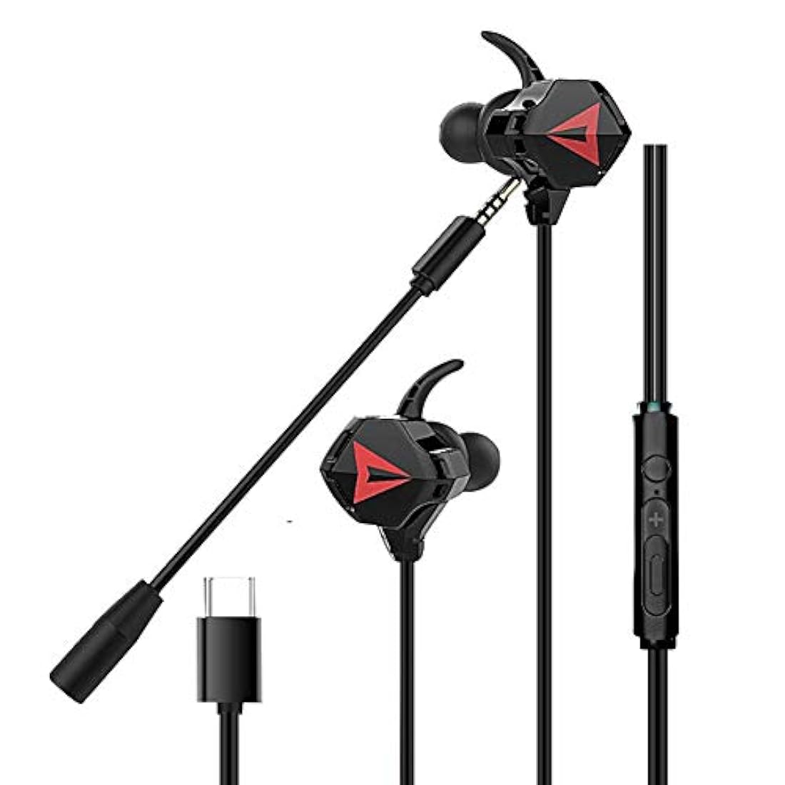 Auriculares de diadema portátiles tipo C con cable