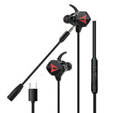 Auriculares de diadema portátiles tipo C con cable