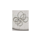 Aretes de aro ovalados de plata hipoalergénicos para mujer