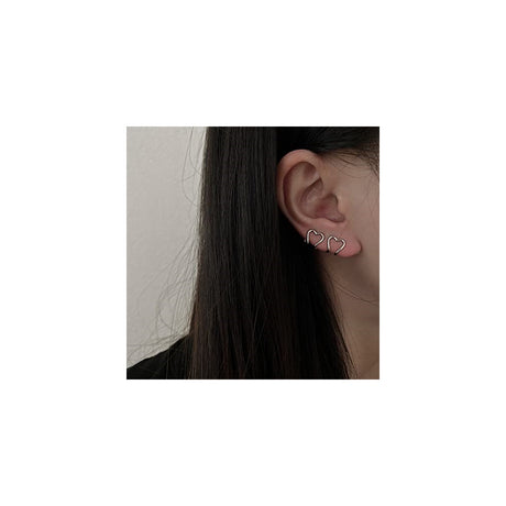 Aretes de plata de ley para mujer plateados