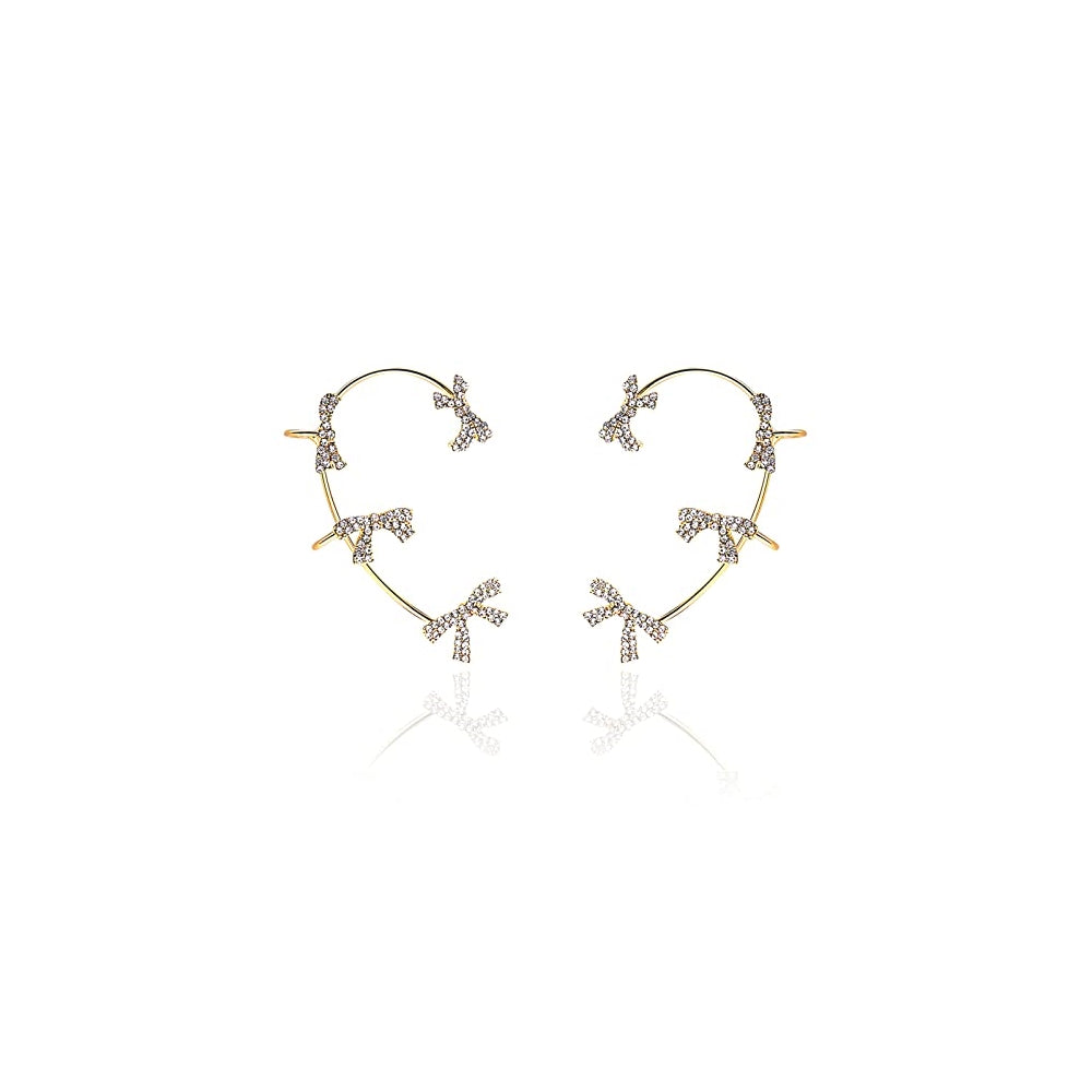 Aretes de mariposa para mujer sin perforaciones
