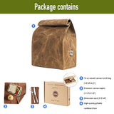 Bolsa de almuerzo de lona encerada reutilizable