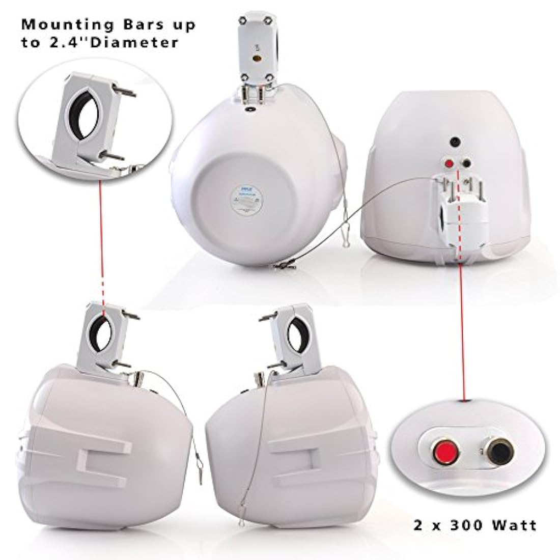 Parlantes o Altavoces resistentes al agua PYLE PLMRWB65LEW