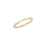 Pulseras ovalada de oro amarillo de 14 quilates y doble giro