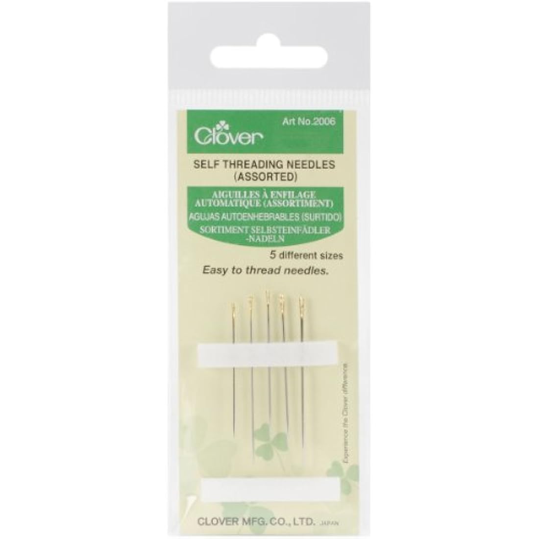 Clover Agujas autoenhebrables, surtidas, Acero, Plateado
