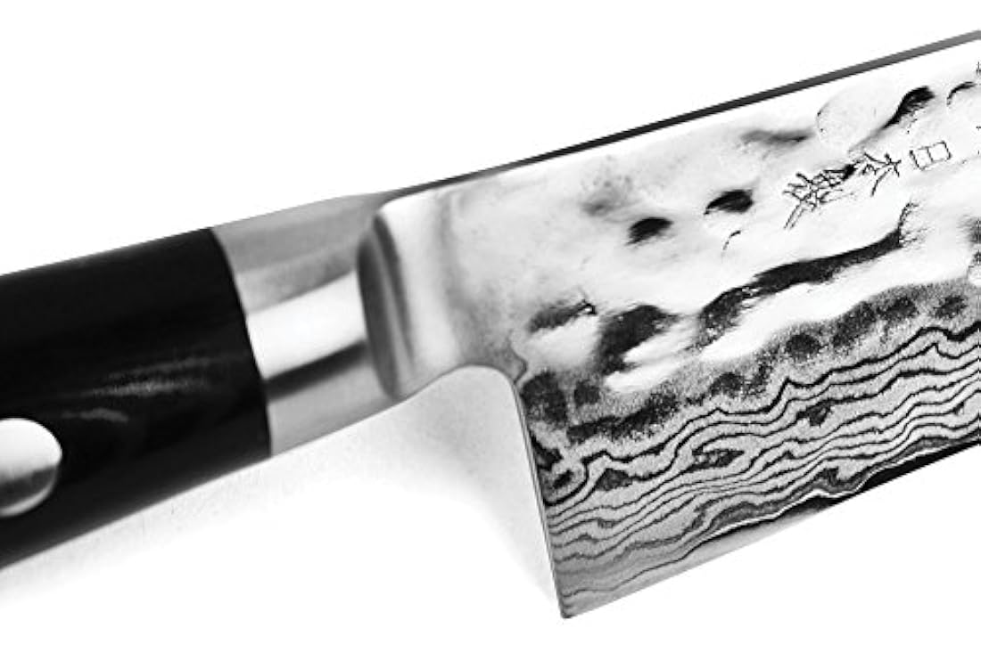 Enso HD martillado Damasco cuchillo de Kiritsuke