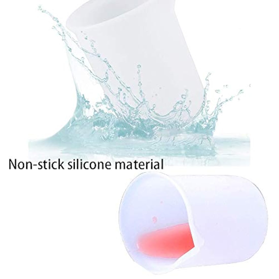 10 tazas de medición de silicona de 3.4 fl oz, tazas de resina epoxi reutilizables, tazas de mezcla de silicona antiadherente para moldes de resina y moldes de fundición para velas hechas a mano, artesanías de resina
