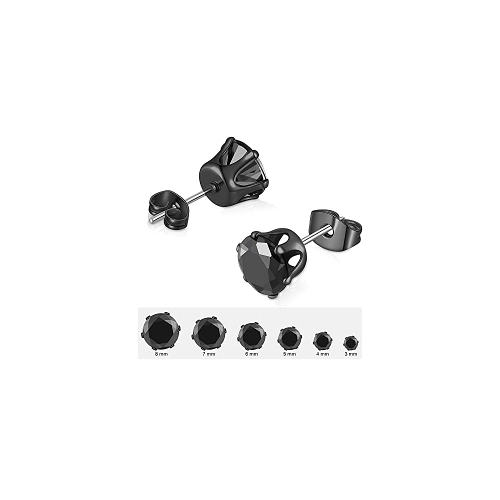 Aretes tipo dormilona de acero inoxidable para mujeres
