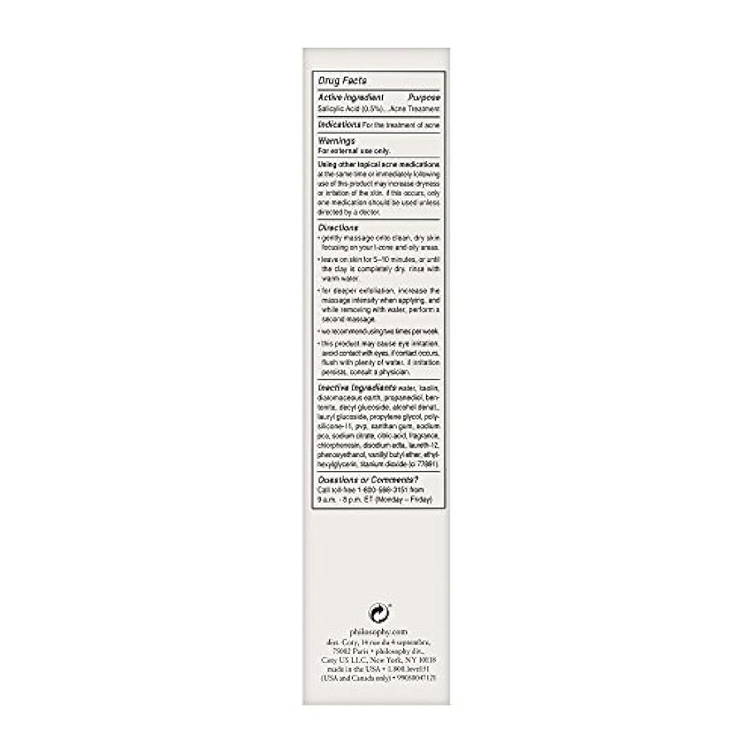 Philosophy  Extractor exfoliante de arcilla – 5 onzas