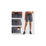 Shorts cortos de senderismo para mujer talla 3XL Gris oscuro