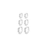 Aretes de aro chapados en oro de 14 quilates para mujeres