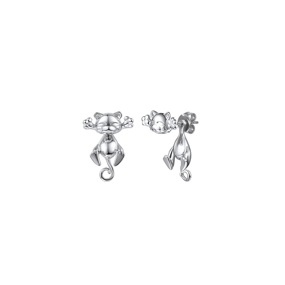 Aretes de plata con diseño para mujeres