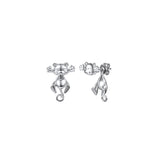 Aretes de plata con diseño para mujeres