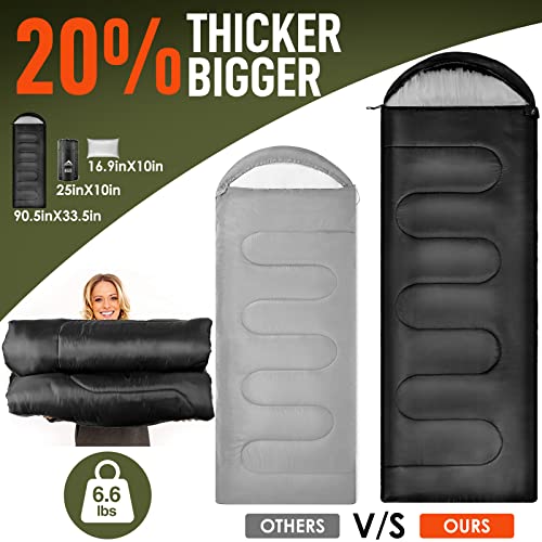 Saco de dormir para adultos hombres y niños con almohada