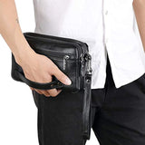 Bolso de piel tipo cartera de embrague para hombre