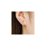 Aretes de aro pequeños de plata para mujer