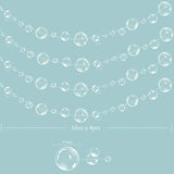 Guirnaldas decorativas de burbujas transparentes y planas