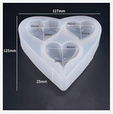 Molde de resina de silicona con forma de corazón profundo de 6 estilos, más de 1 pulgada, para llaveros hechos a mano