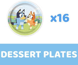 Decoraciones de Cumpleaños Bluey - Kit de Fiesta para 16 Invitados