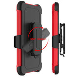 Leptech Funda para Samsung Galaxy A53 5G con protector de pantalla de cristal, [Serie Funda] Clip de cinturón de protección, resistente, resistente, resistente, resistente, militar, a prueba de golpes, cubierta para teléfono celular (rojo)