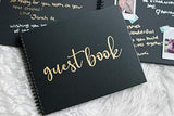 Álbum de invitados de boda negro