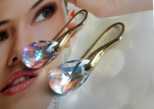Pendientes de gancho colgantes de aro de plata