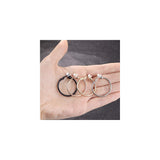Aretes de aro con clip para mujer