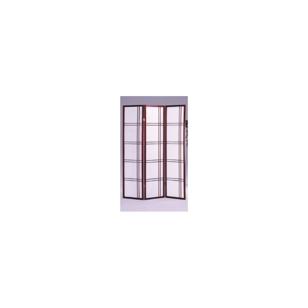 Biombo Divisor doble de 3 paneles (cereza, 3)