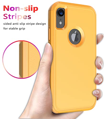 Diverbox Funda para iPhone Xr [a prueba de golpes] [a prueba de polvo], funda de protección resistente para Apple iPhone XR (amarillo)