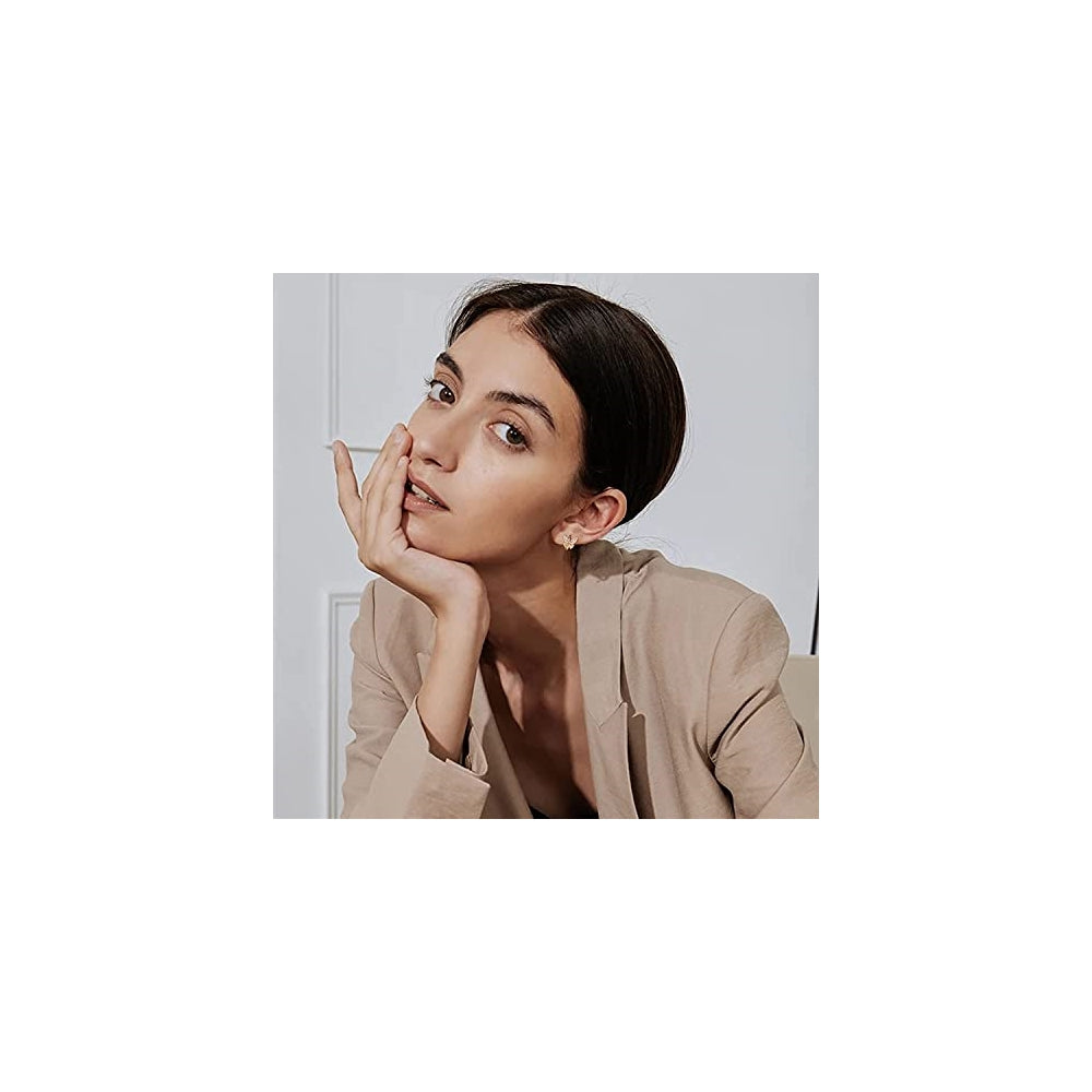 Aretes de presión pequeños para mujer