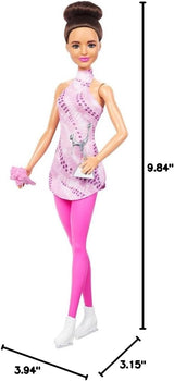 Barbie Carreras Muñeca Moda con Accesorios y Trofeo, Ice Skater
