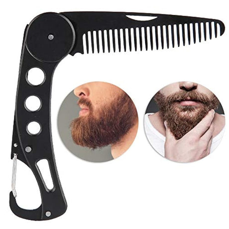 Peine plegable para barba de acero inoxidable Delaman