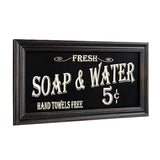 arte para la pared con publicidad de baño vintage,