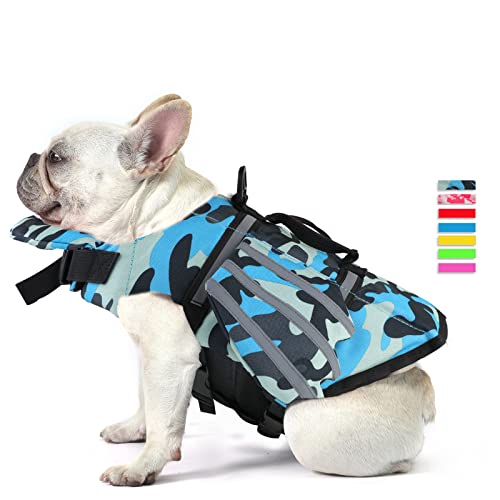 Chaleco salvavidas para perro, chaleco salvavidas con diseño de alas para mascotas, salvavidas de flotación para perros, traje de baño con asa para natación, piscina, playa, canotaje, para cachorros pequeños, medianos y grandes perros