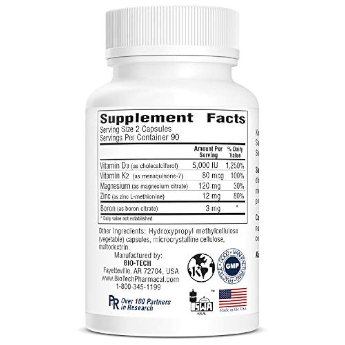 BioTech Pharmacal D3 Plus - 180 tapas