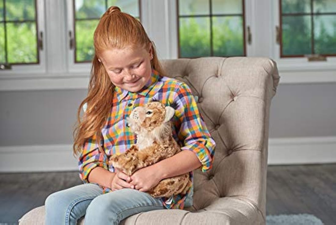peluche de felino Lynx, mide 30 cm de largo