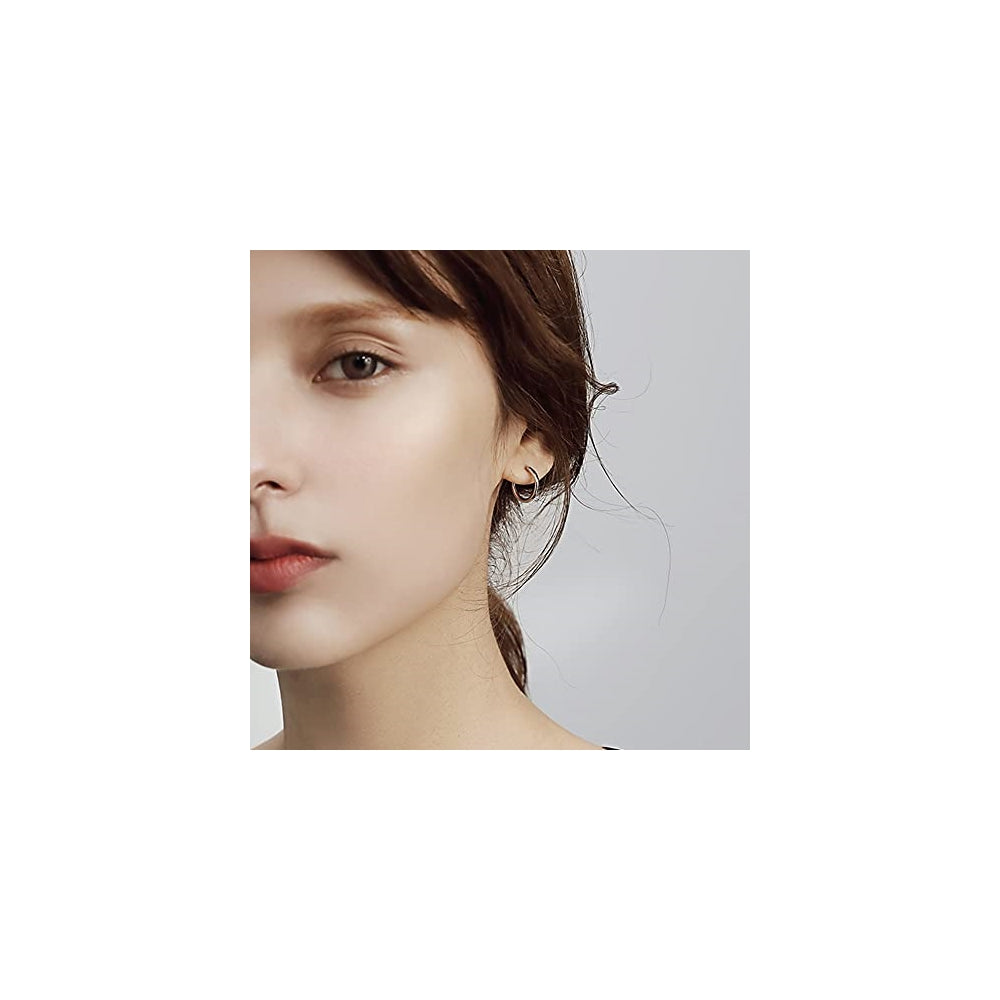 Aretes hipoalergénicos de acero inoxidable para mujer