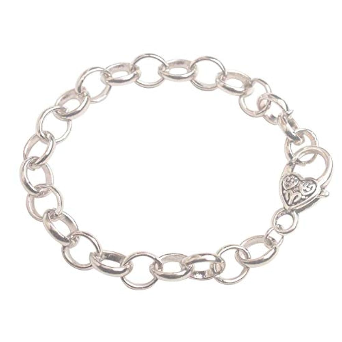 Pulseras de metal plateado por 10 unidades