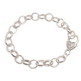 Pulseras de metal plateado por 10 unidades