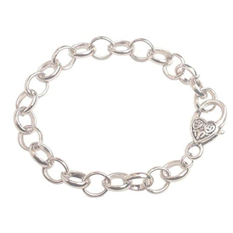 Pulseras de metal plateado por 10 unidades