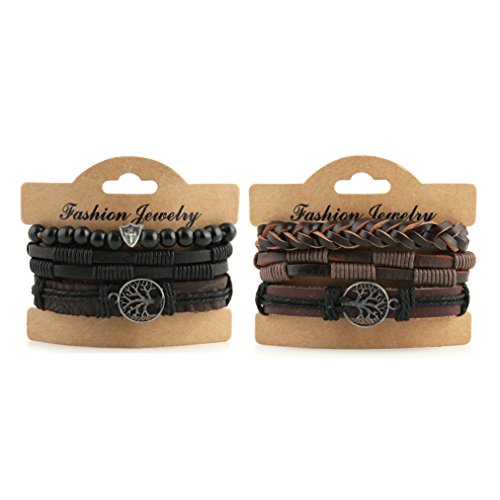 Pulseras de madera tribales (Árbol de la vida)