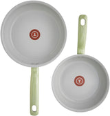Juego de sartenes antiadherentes T-fal, cerámica reciclada, 2 pzas